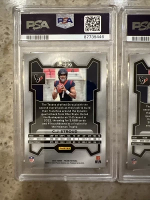 2023 Panini Prizm CJ Stroud RC PSA 10 back